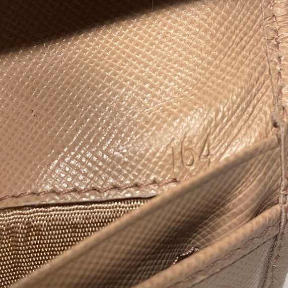 Prada Saffiano Leather Bifold Wallet In Beige - Picture 4 of 13